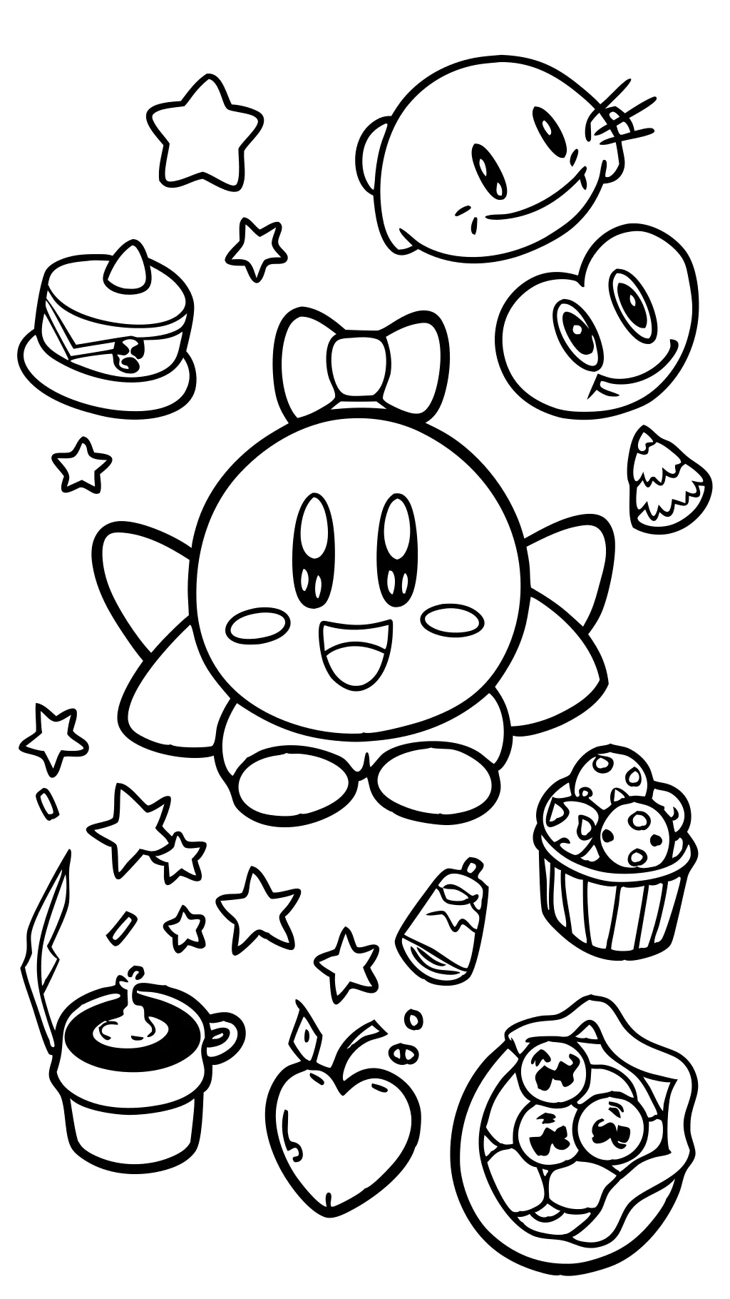 coloring pages of kirby